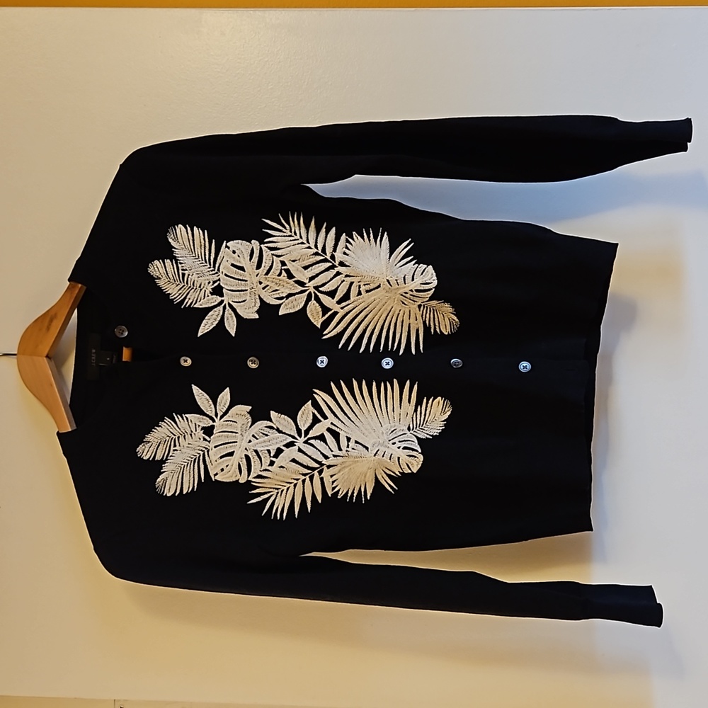 J. Crew Embroidered cardigan size small
